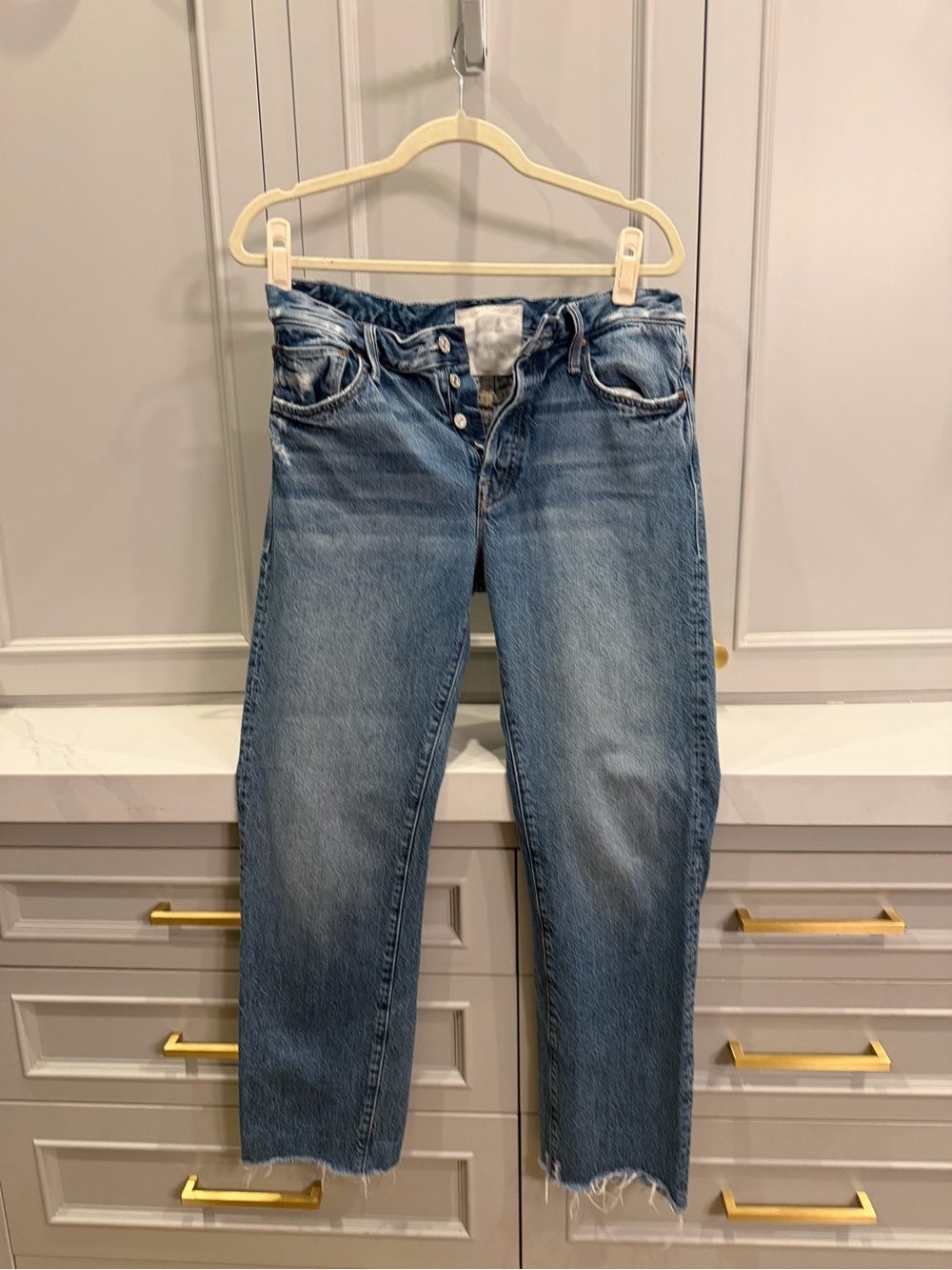 Mother Jeans: scrapper cuff ankle fray - take me higher